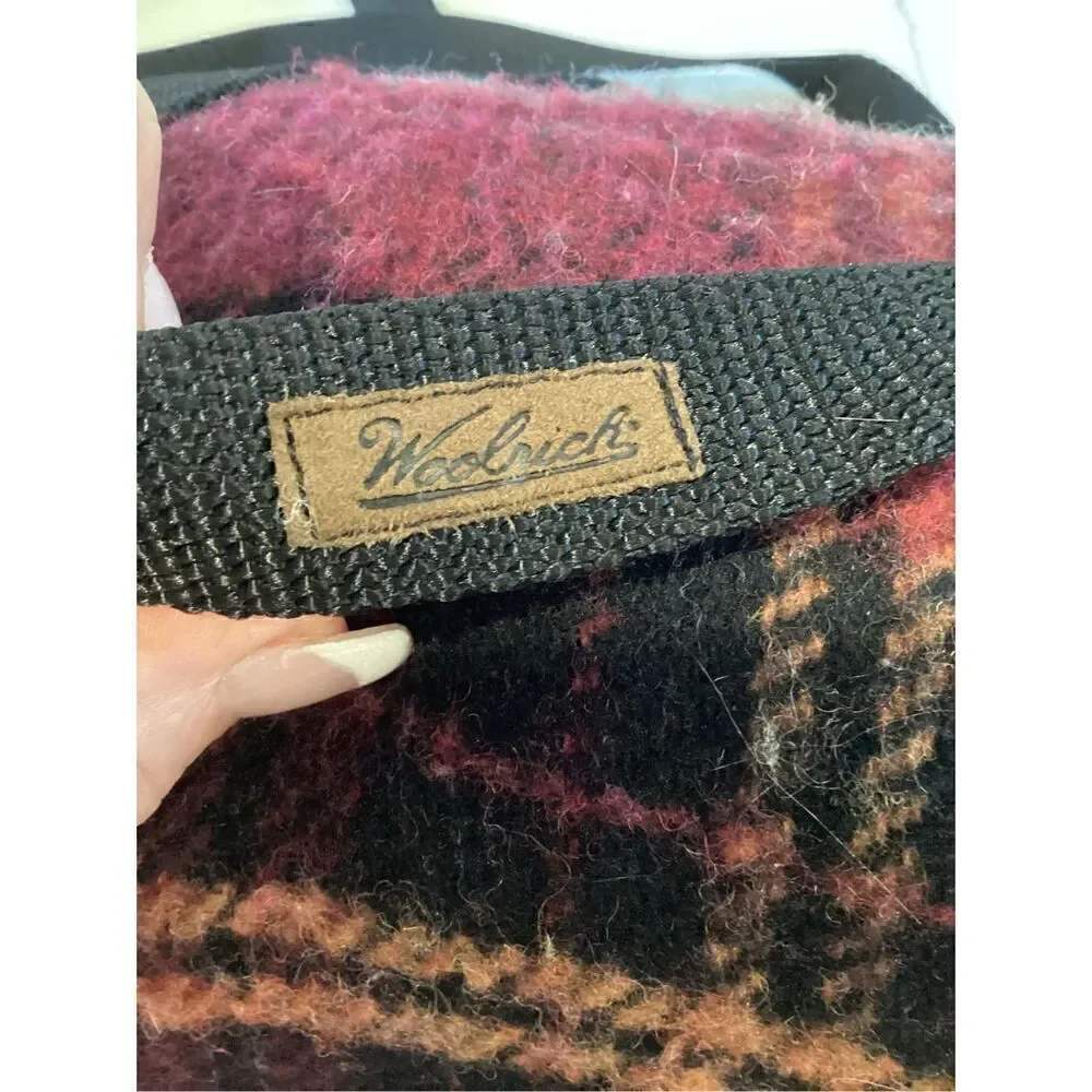 Woolrich Johnstons The Utility Rug Travel Blanket With Carrier Shetland Wool Sco